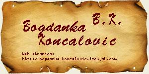 Bogdanka Končalović vizit kartica